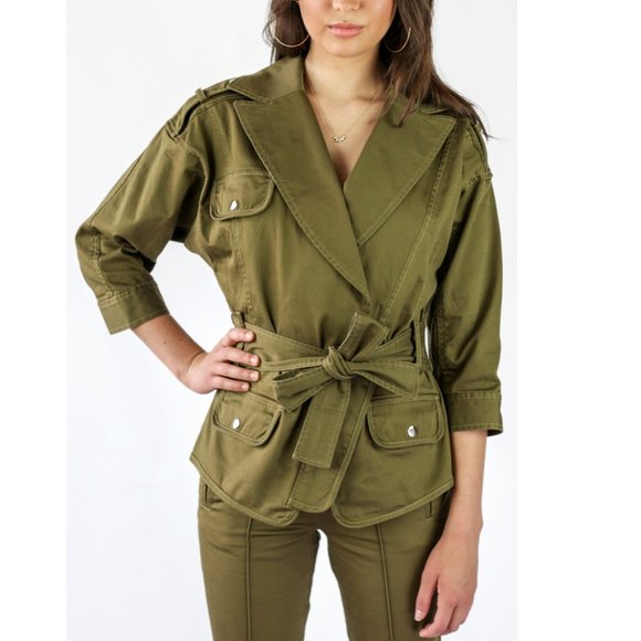 MARISSA WEBB Washed Julie Jacket olive green - Picture 1 of 7